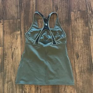 Lululemon Army Green Racerback Top